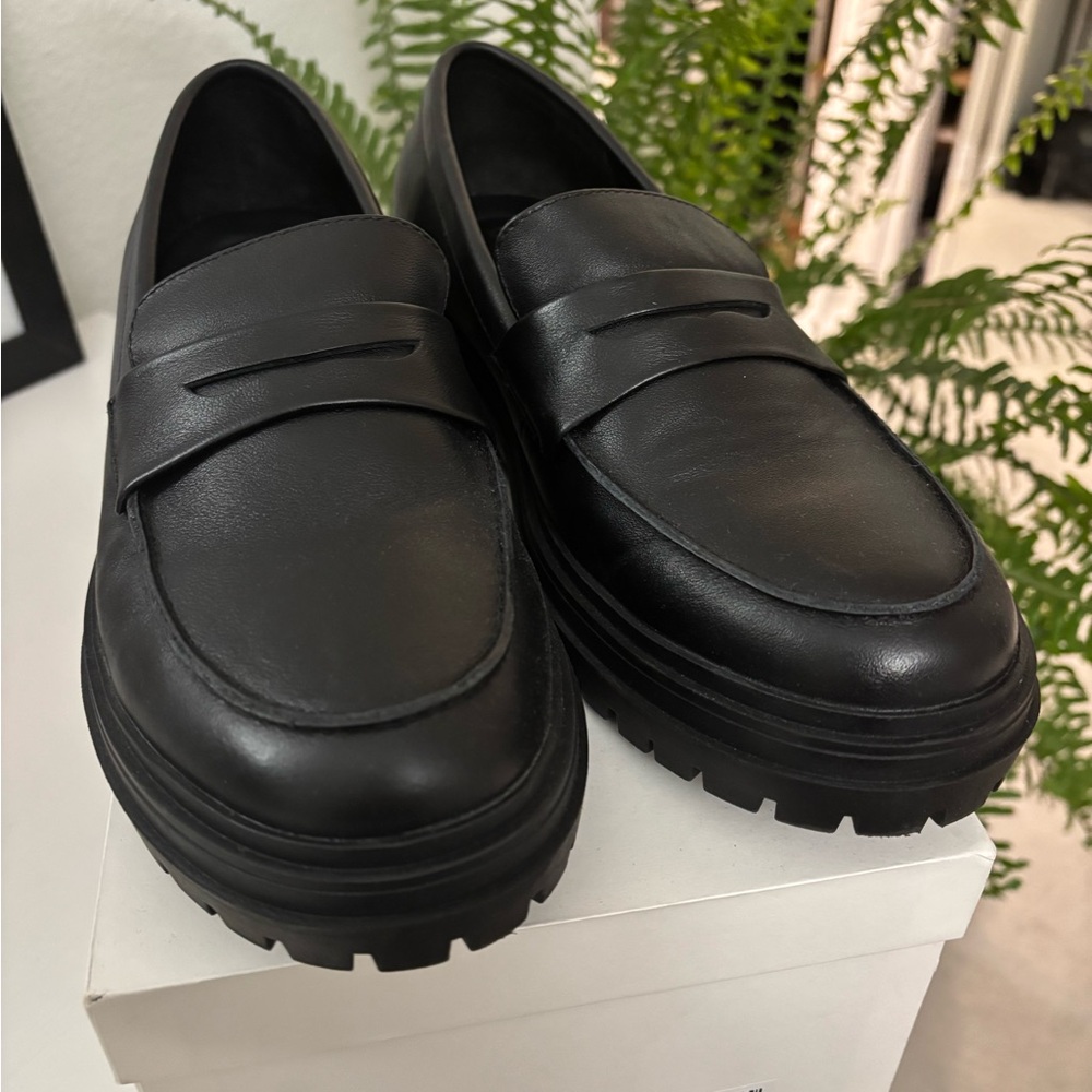 Quince Black Loafers